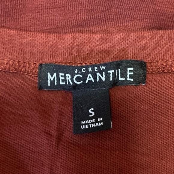 J.Crew Rust Brown Tie Front Knit Long Sleeve Blouse T-Shirt Sweater Top Size S - Picture 3 of 4